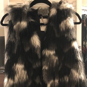 Faux fur vest